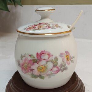 Vintage Gerold Porzellan Bavaria Sugar Bowl with Spoon - West Germany